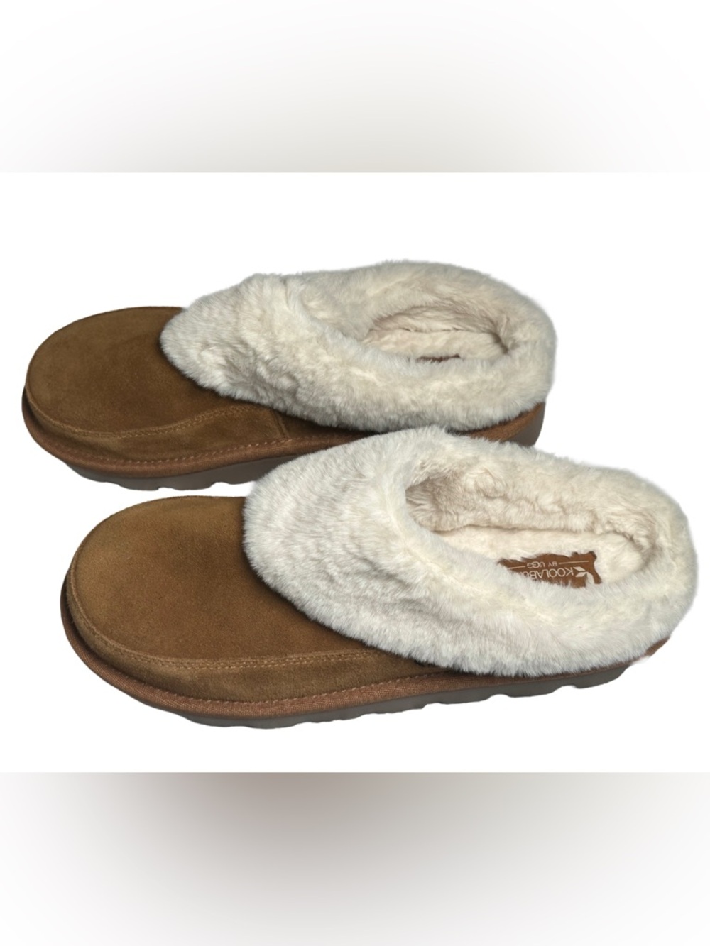 Koolaburra by UGG Tizzey Suede Platform Slippers with Cream Shearling NWOT - Picture 4 of 7